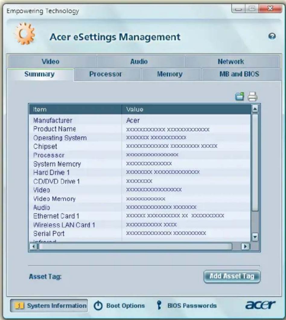 ACER TravelMate 8200 - Acer eSettings Management - 2