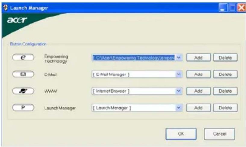 ACER TravelMate 8200 - Launch Manager - 1