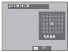 WB SHIFT AUTO R:0 B:0 SET
