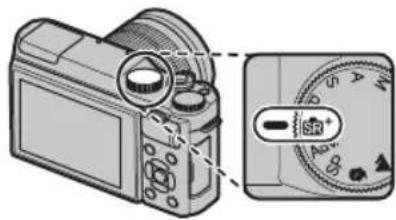 FUJIFILM X-A20 - Select SR ^+ mode. - 1