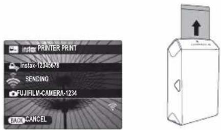 PRINTER PRINT instax-12345078 SENDING FUJIFILM-CAMERA-1234 BACK CANCEL