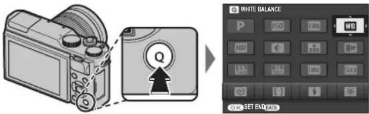 WHITE BALANCE P ISO WD WB HD € 2.0 L1 P 2.0 U S OK SET END BOX