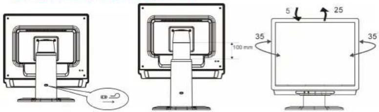 ACER AL1722 - ADJUSTING THE VIEWING ANGLE (Only AL1722 h) - 1