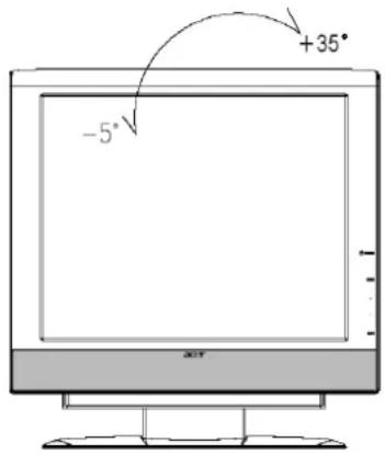 ACER AL1932 - Adjusting the Viewing Angle - 1
