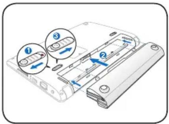 ASUS Eee PC 1005HAG - Install the battery pack 2. Connect the AC power adapter - 1