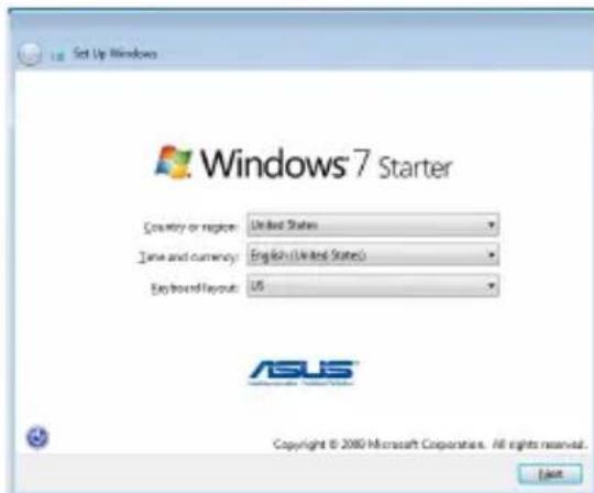 ASUS Eee PC 1005HAG - First-time Startup - 2
