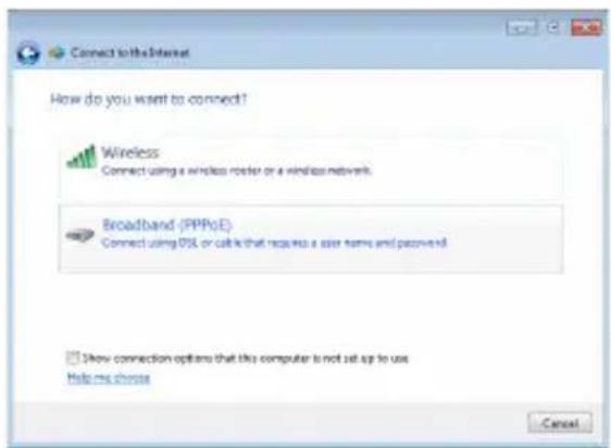 ASUS Eee PC 1005HAG - Select Broadband (PPPoE) and click Next. - 1