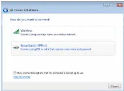 ASUS Eee PC 1005PEG - Select Broadband (PPPoE) and click Next. - 1