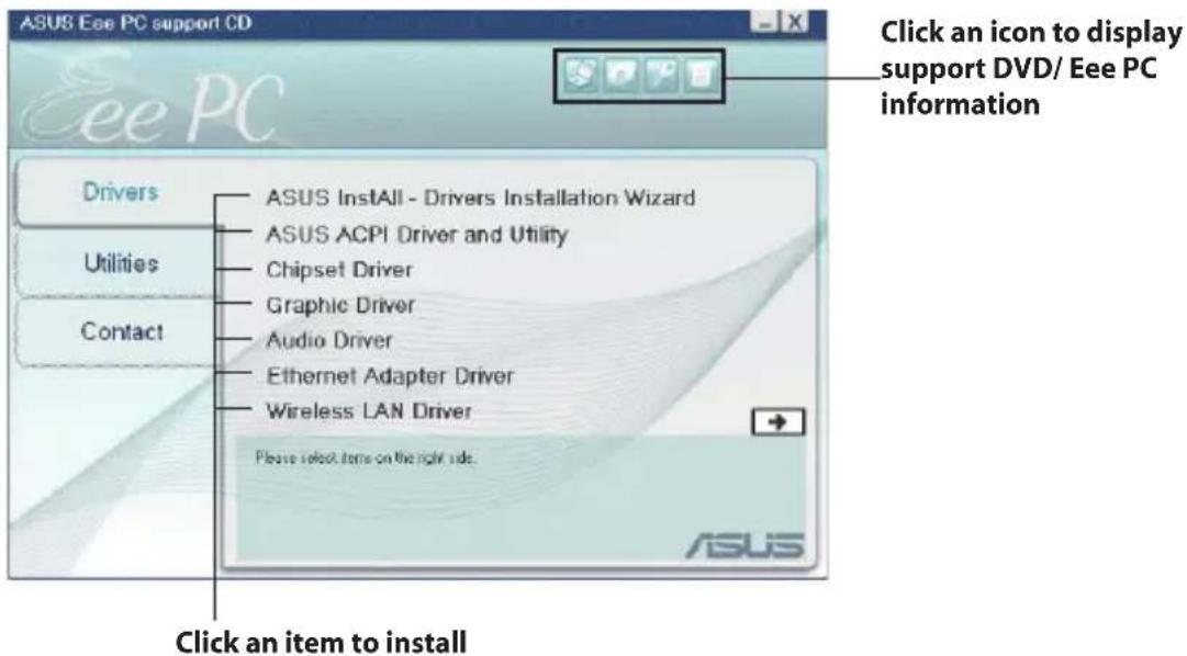 ASUS Eee PC 1201HAB - Running the support DVD - 1