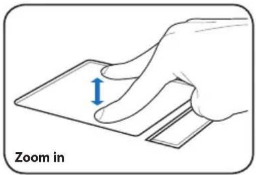ASUS Eee PC 1201HAB - Multi-finger gesture input - 1