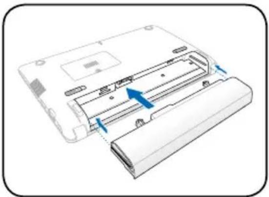 ASUS Eee PC 1015T - Install the battery pack 2. Connect the AC power adapter - 1