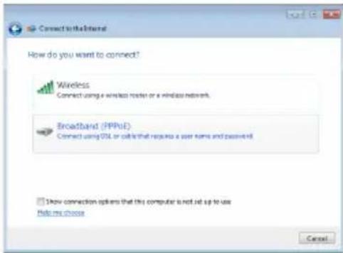 ASUS Eee PC 1008P - Select Broadband (PPPoE) and click Next. - 1