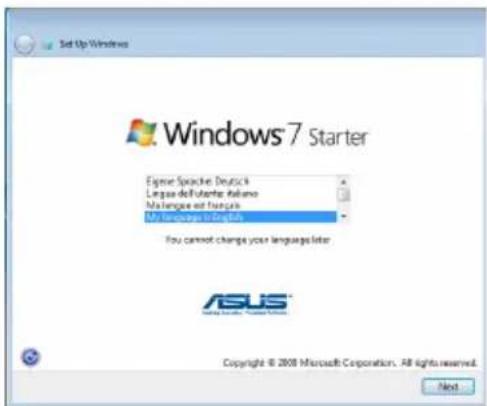 ASUS Eee PC 1008P - First-time Startup - 2