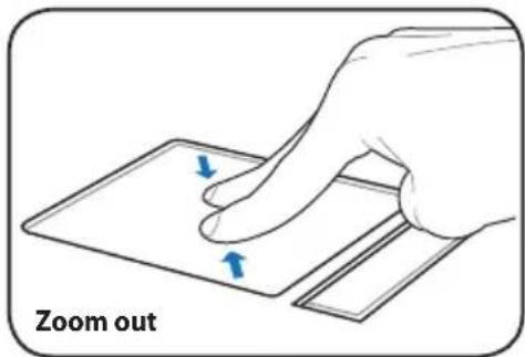 ASUS Eee PC 1008P - Touchpad Usage Multi-finger gesture input - 2