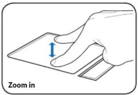 ASUS Eee PC 1008P - Touchpad Usage Multi-finger gesture input - 1