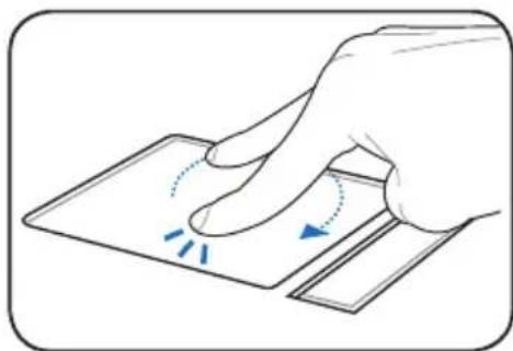 ASUS Eee PC 1008P - Touchpad Usage Multi-finger gesture input - 3