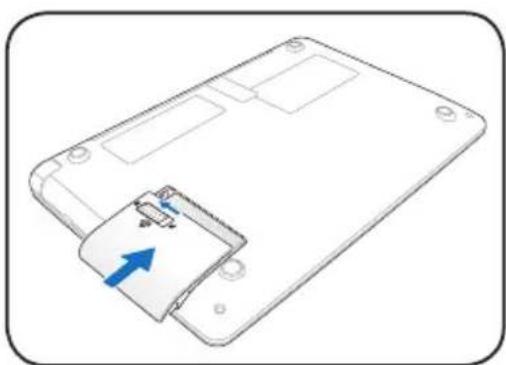 ASUS Eee PC 1008P - To install the battery pack - 3