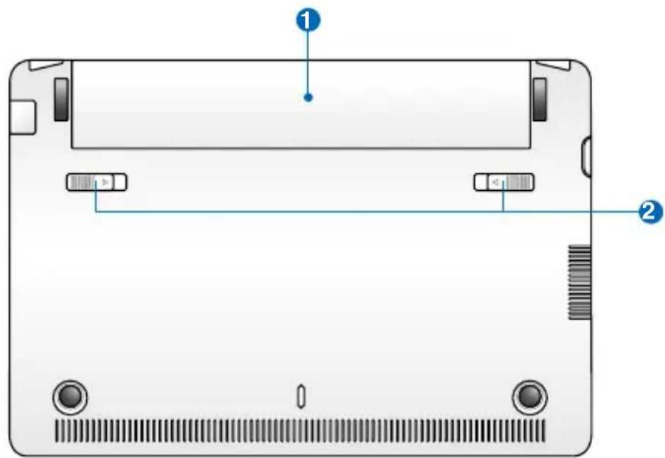 ASUS Eee PC 1011CX - Bottom Side - 3