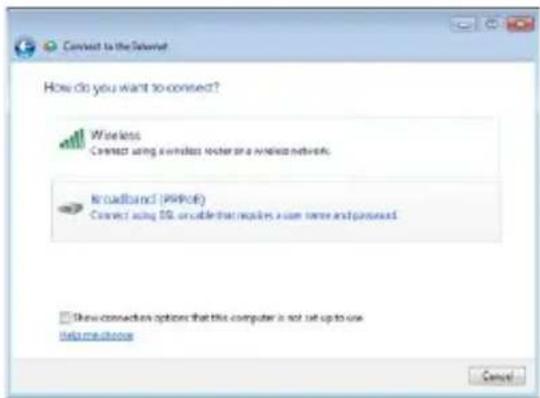 ASUS Eee PC 1011CX - Select Broadband (PPPoE) and click Next. - 1