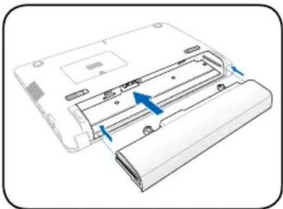 ASUS Eee PC 1011CX - Install the battery pack 2. Connect the AC power adapter - 1