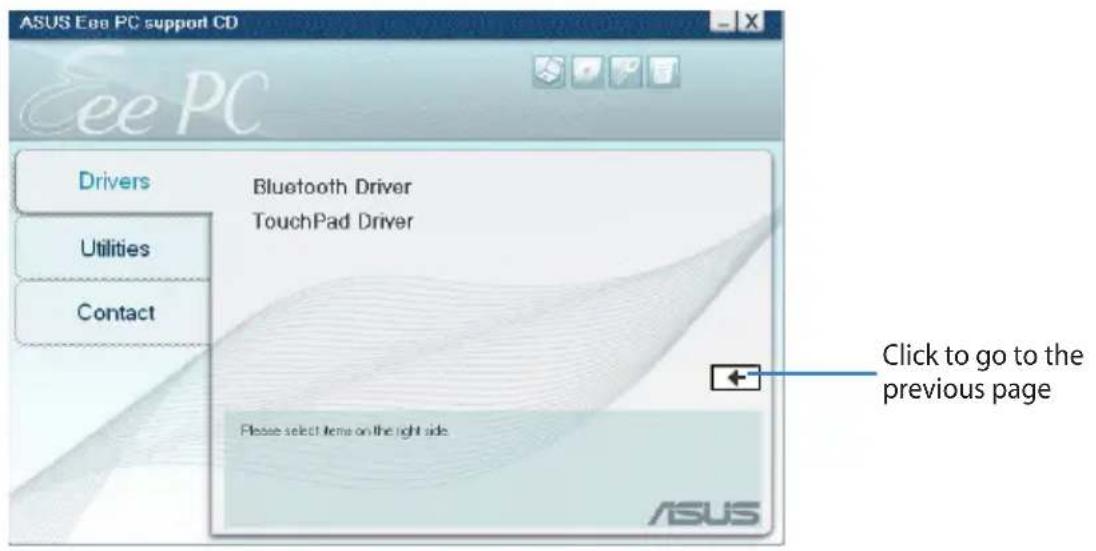 ASUS Eee PC 1000HE - Drivers menu - 2