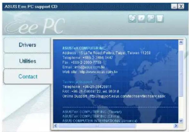ASUS Eee PC 1000HE - Contact - 1