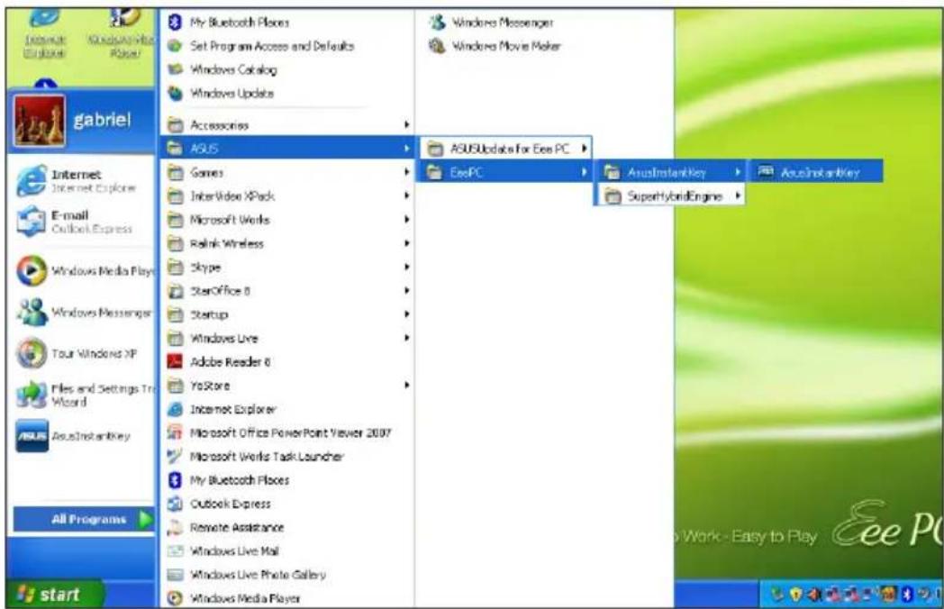 ASUS Eee PC 1000HE - ASUS Instant Key - 1