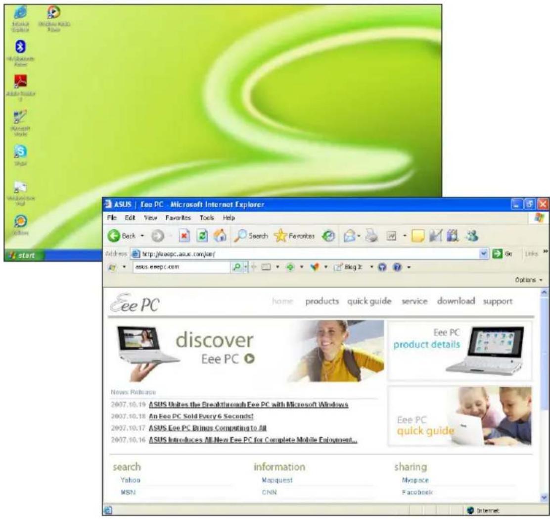 ASUS Eee PC 1000HE - Browsing web pages - 1