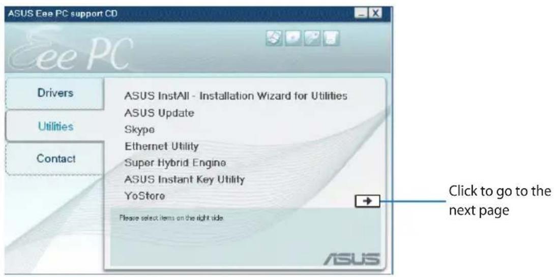 ASUS Eee PC 1000HE - Utilities menu - 1