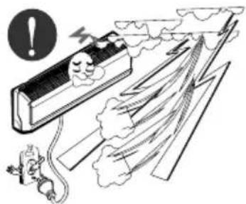 LG LSA5AB3VT6 - Stop operation and close the window in storm or hurricane. If possible, remove the air conditioner from the window before the hurricane arrives. - 3