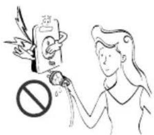 LG LSA5AB3VT6 - Do not place a heater or other appliances near the power cable. - 2
