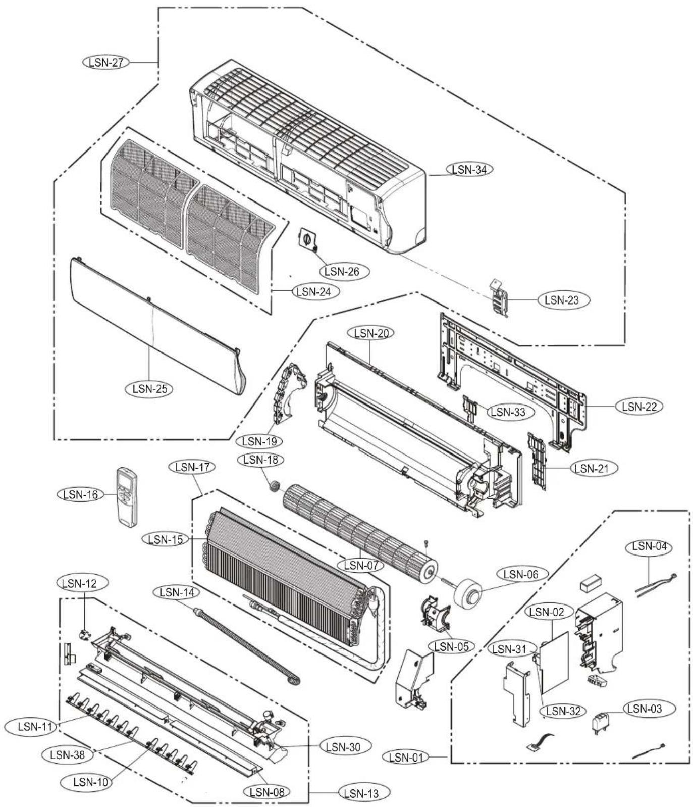 LG LSN5TR3P1 - Exploded View - 1