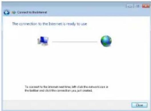 ASUS Eee PC 1001P - Click the network icon in the taskbar and click the connection you just created. - 2