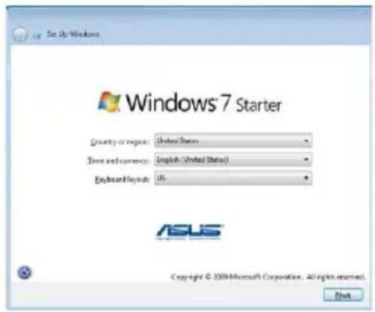 ASUS Eee PC 1016PT - First-time Startup - 3