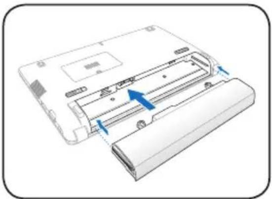 ASUS Eee PC 1016PT - Install the battery pack 2. Connect the AC power adapter - 1