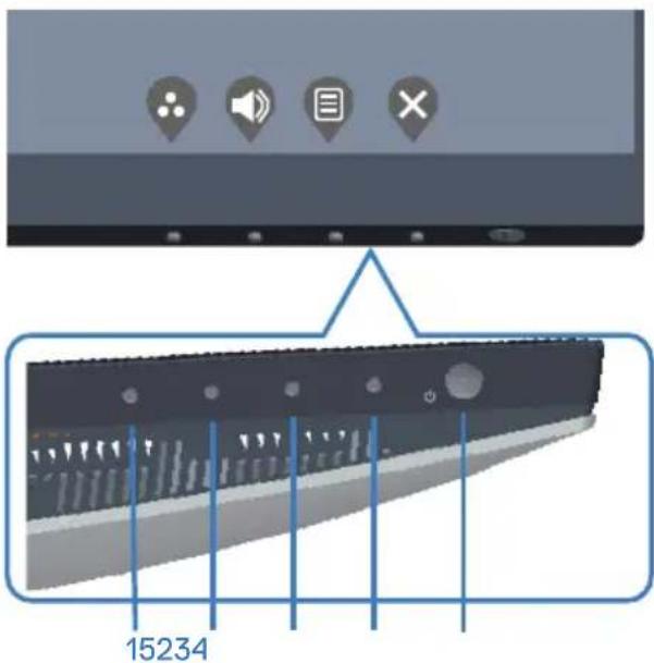 DELL S Series S3422DW - Using the control buttons - 1