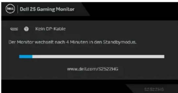 DELL S2522HG - HINWEIS: Die Meldung kann je nach angeschlossenem Eingangssignal leicht abweichen. - 1