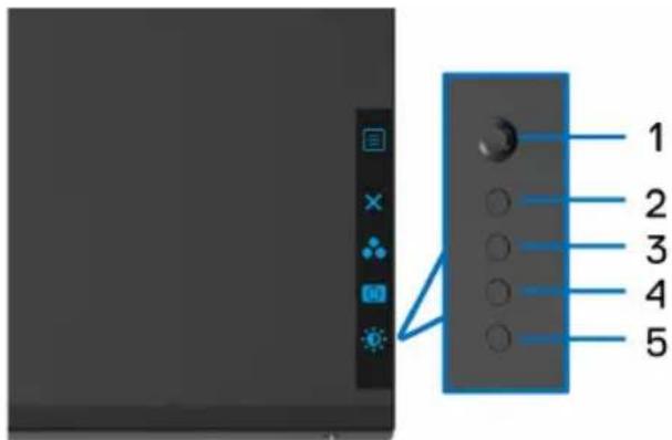 DELL S2522HG - Hintere Bedienfeldtasten verwenden - 1