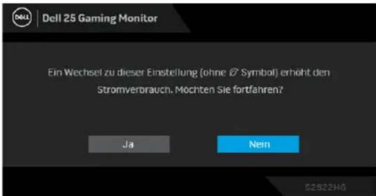 DELL S2522HG - HINWEIS: Die Meldung kann je nach angeschlossenem Eingangssignal leicht abweichen. - 4