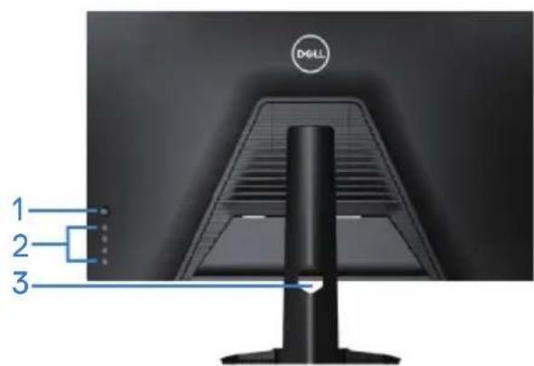 DELL S3222DGM - Übersicht über Einzelteile und Bedienelemente - 2