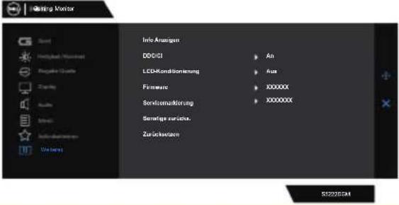 DELL S3222DGM - Bildschirmmenü (OSD) verwenden - 9