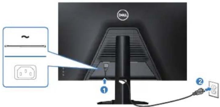 DELL S3222DGM - Das HDMI- und DisplayPort -1.2-Kabel anschließen - 2