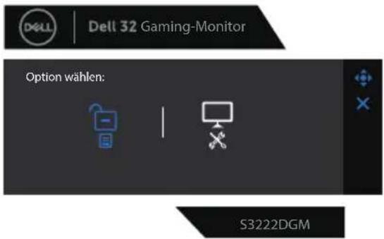 DELL S3222DGM - HINWEIS: Das Freigabemenü ist zugänglich, wenn Menütasten und Ein-/Austaste gesperrt sind. - 1