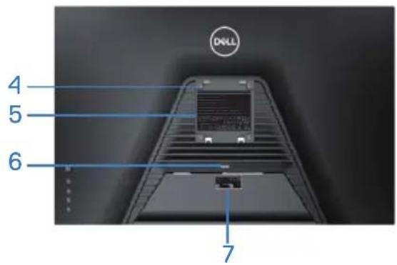 DELL S3222DGM - Übersicht über Einzelteile und Bedienelemente - 3