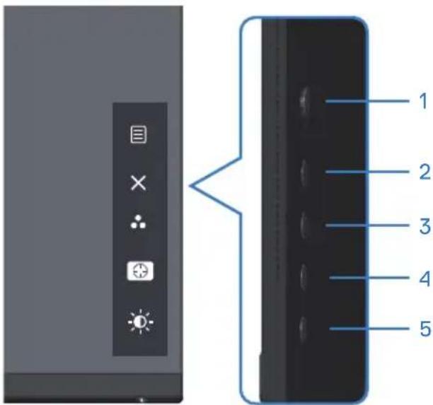 DELL S3222DGM - Steuertasten verwenden - 1