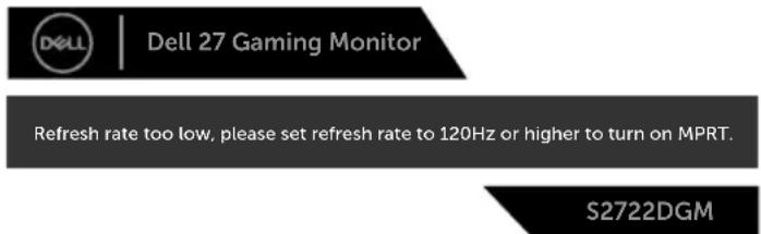 DELL S2722DGM - OSD warning messages - 3
