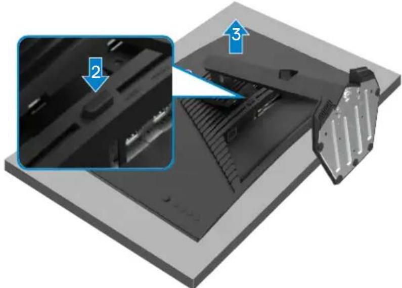 DELL S2722DGM - Removing the monitor stand - 3
