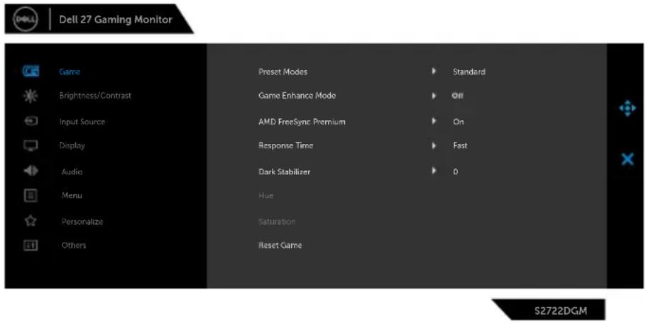 DELL S2722DGM - Icon Menu and submenus - 2