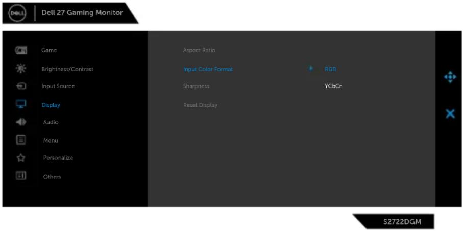 DELL S2722DGM - Icon Menu and submenus - 11