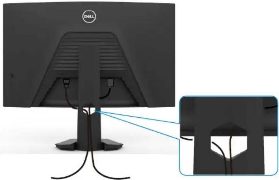 DELL S2722DGM - Organizing the cables - 1